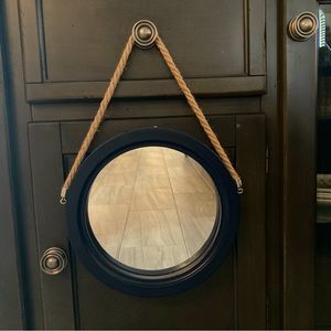 Boat Window Mirror with Rope